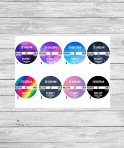 Personalised LP Record Song Lyrics Word Art Print
