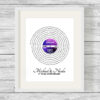 Personalised LP Record Song Lyrics Word Art Print