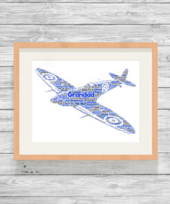 Bespoke Personalised Spitfire Word Art Print