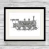 Personalised Steam Train Word Art Print