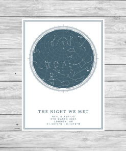 Personalised Custom Night Sky Star Map Print