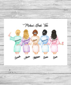 Personalised Bride Tribe Hen Party Print