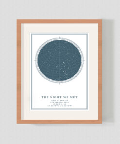Personalised Custom Night Sky Star Map Print