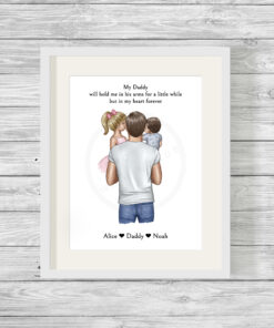 Personalised Father & Son or Daughter Picture Print