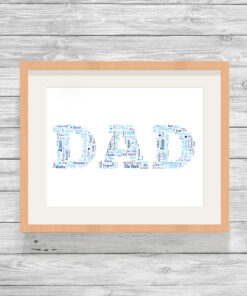 Bespoke Personalised Dad Word Art Print