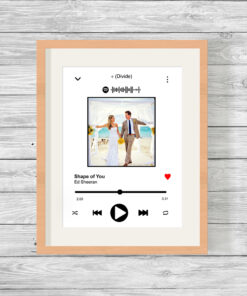 Personalised Music Song Player with Photo Word Art Print
