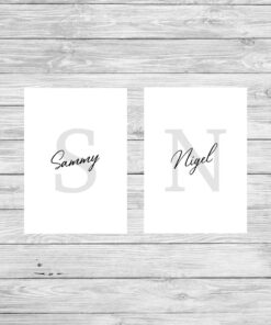 Personalised Set of Monogram His & Hers Poster Prints