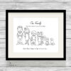 Personalised Stick Family Word Art Frame Print