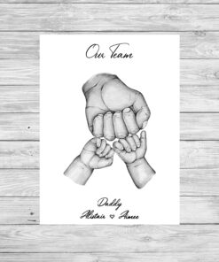 Personalised Father and Child Family Picture Print