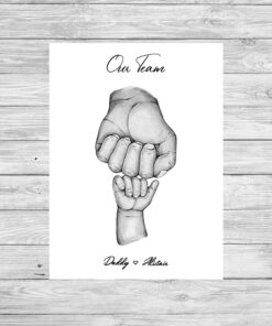 Personalised Father and Child Family Picture Print