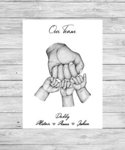 Personalised Father and Child Family Picture Print
