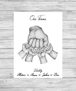 Personalised Father and Child Family Picture Print