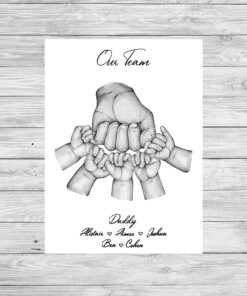 Personalised Father and Child Family Picture Print