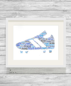 Football Boot Personalised Word Art Print