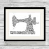 Personalised Sewing Machine Word Art Print