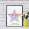 Teacher Star Personalised Word Art Print