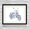 Personalised Vespa Word Art Print
