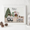 Personalised Family Portrait Christmas Picture Print