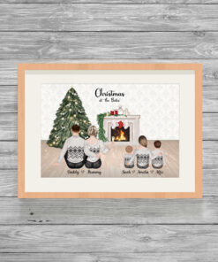 Personalised Family Portrait Christmas Picture Print