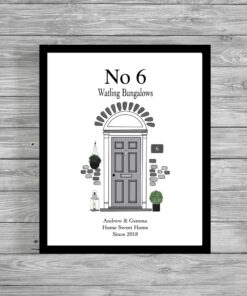 Personalised New Home Door Word Art Print