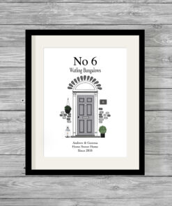 Personalised New Home Door Word Art Print