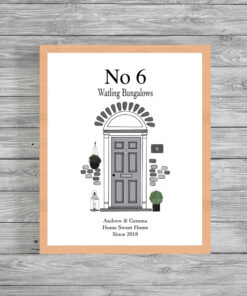 Personalised New Home Door Word Art Print
