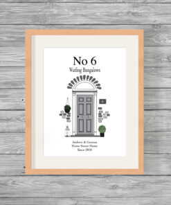 Personalised New Home Door Word Art Print