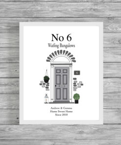 Personalised New Home Door Word Art Print