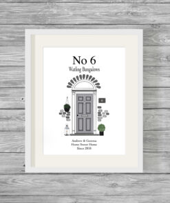 Personalised New Home Door Word Art Print