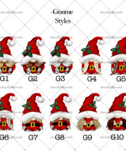 Personalised Christmas Gnomes Picture Print
