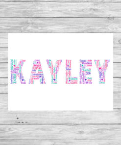 Personalised Name Word Art Print Picture Frame
