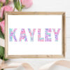 Personalised Name Word Art Print Picture Frame