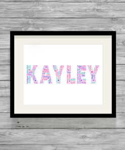 Personalised Name Word Art Print Picture Frame