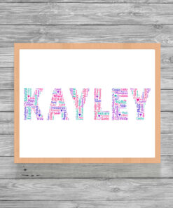 Personalised Name Word Art Print Picture Frame