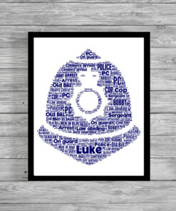 Personalised Policeman Word Art Picture Print
