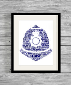 Personalised Policeman Word Art Picture Print