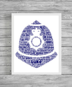 Personalised Policeman Word Art Picture Print