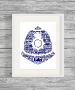 Personalised Policeman Word Art Picture Print