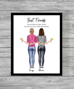 Personalised Friends Word Art Picture Print