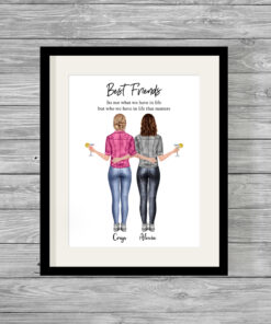 Personalised Friends Word Art Picture Print