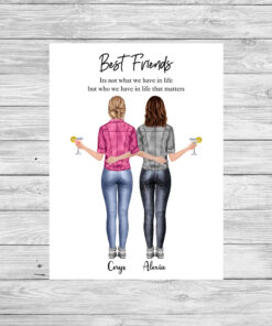 Personalised Friends Word Art Picture Print