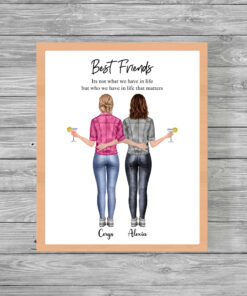 Personalised Friends Word Art Picture Print