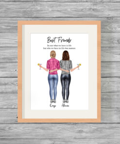 Personalised Friends Word Art Picture Print