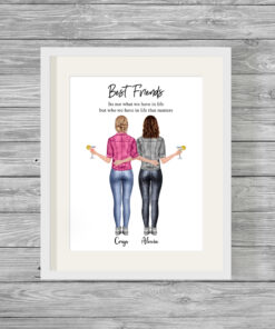 Personalised Friends Word Art Picture Print
