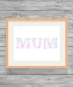 Personalised Mum Word Art Picture Print Frame