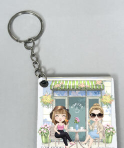 Personalised Besties Friends Character Keyring