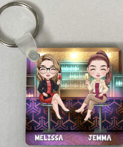 Personalised Besties Friends Character Keyring