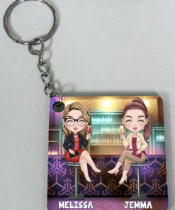 Personalised Besties Friends Character Keyring