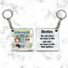 Personalised Besties Friends Character Keyring