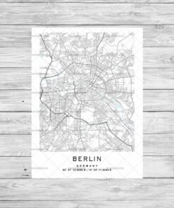 Country City Map Poster Print Frame or Instant Digital Download